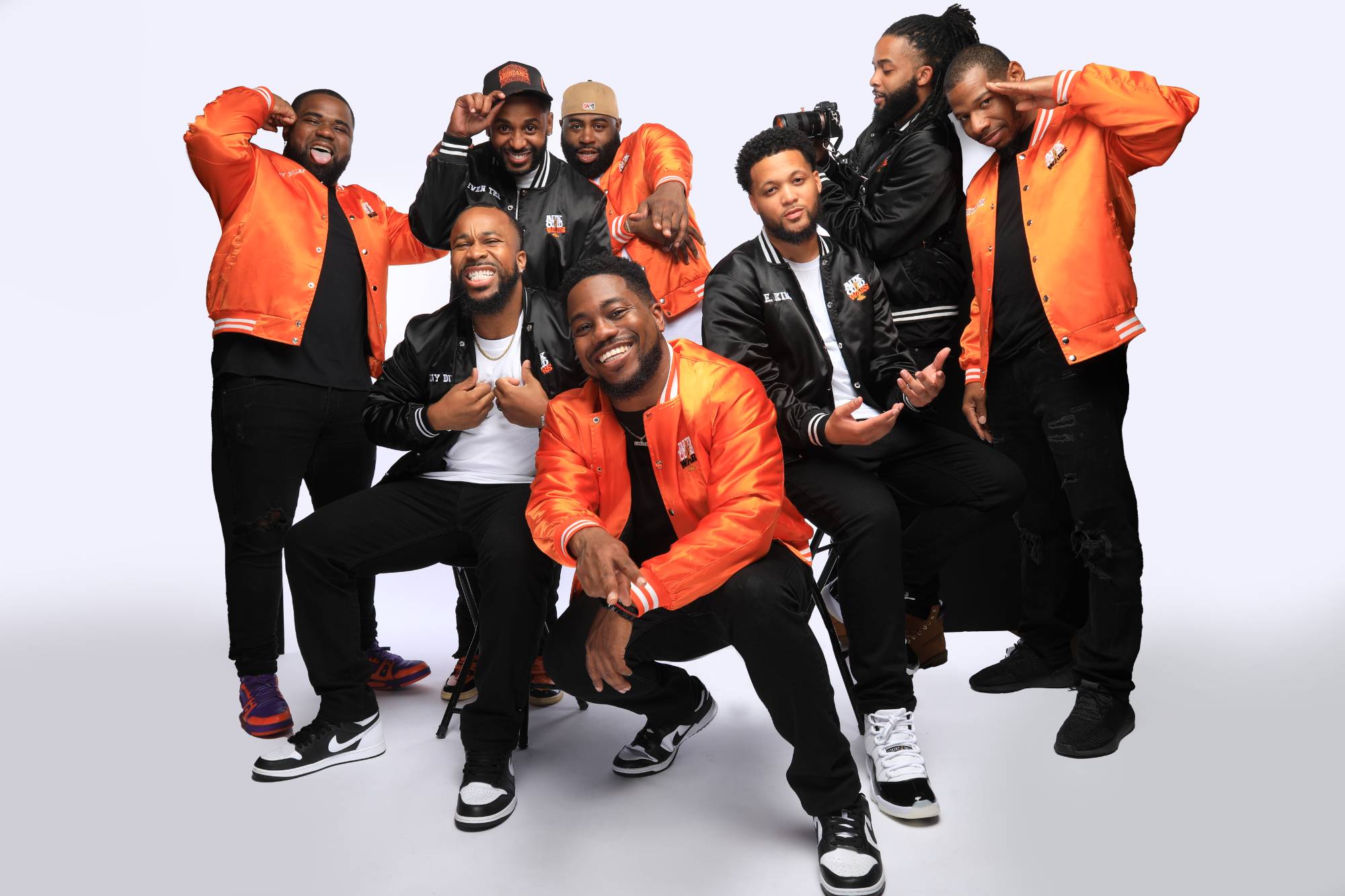 group of performers posing for a picture